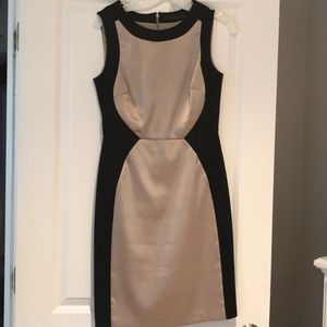 Gold and black color block dress SIZE 4